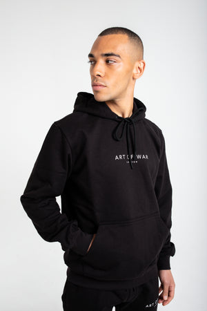 Sudadera negra con estampado de logo vers til Artofwarlondon